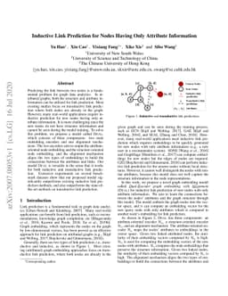 Inductive Link Prediction for Nodes Having Only Attribute Information