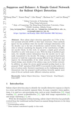 Suppress and Balance: A Simple Gated Network for Salient Object
  Detection