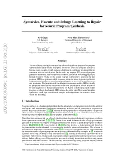 Synthesize, Execute and Debug: Learning to Repair for Neural Program
  Synthesis