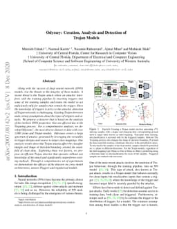 Odyssey: Creation, Analysis and Detection of Trojan Models