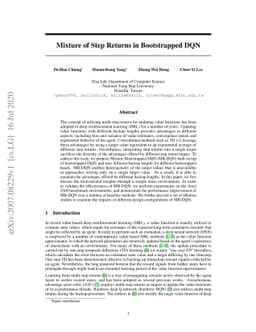 Mixture of Step Returns in Bootstrapped DQN