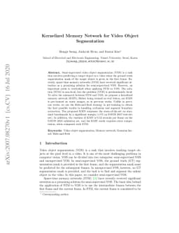 Kernelized Memory Network for Video Object Segmentation