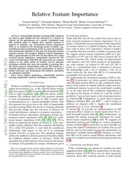Relative Feature Importance