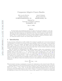 Comparator-adaptive Convex Bandits
