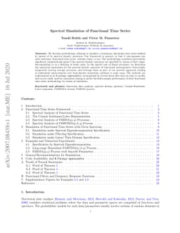 Spectral Simulation of Functional Time Series