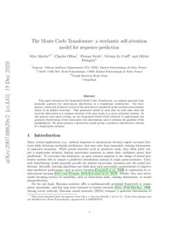 The Monte Carlo Transformer: a stochastic self-attention model for
  sequence prediction