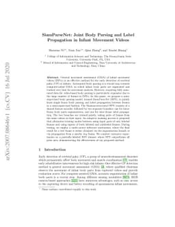 SiamParseNet: Joint Body Parsing and Label Propagation in Infant
  Movement Videos