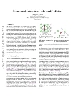 Graph Neural Networks for Node-Level Predictions