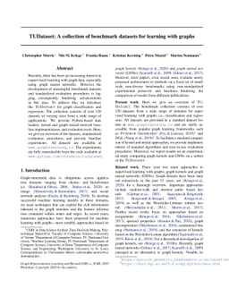 TUDataset: A collection of benchmark datasets for learning with graphs