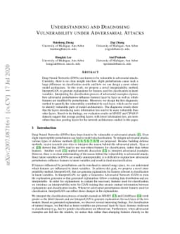 Understanding and Diagnosing Vulnerability under Adversarial Attacks