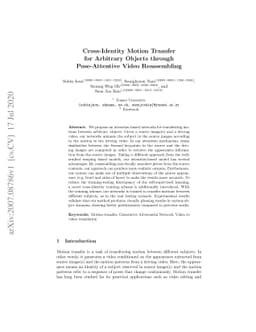 Cross-Identity Motion Transfer for Arbitrary Objects through
  Pose-Attentive Video Reassembling