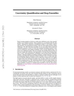 Uncertainty Quantification and Deep Ensembles