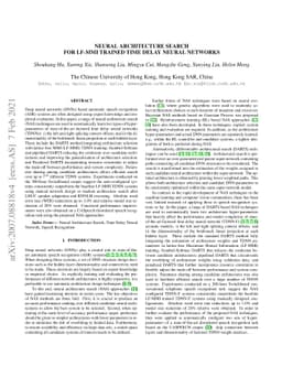 Neural Architecture Search For LF-MMI Trained Time Delay Neural Networks