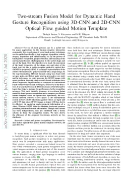 Two-stream Fusion Model for Dynamic Hand Gesture Recognition using
  3D-CNN and 2D-CNN Optical Flow guided Motion Template