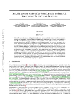 Sparse Linear Networks with a Fixed Butterfly Structure: Theory and
  Practice