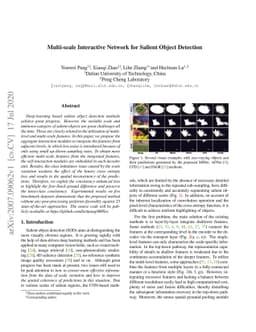 Multi-scale Interactive Network for Salient Object Detection