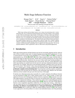 Multi-Stage Influence Function