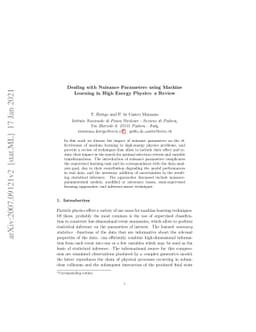 Dealing with Nuisance Parameters using Machine Learning in High Energy
  Physics: a Review