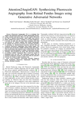 Attention2AngioGAN: Synthesizing Fluorescein Angiography from Retinal
  Fundus Images using Generative Adversarial Networks