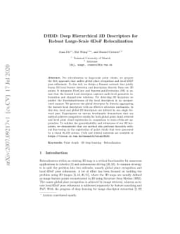 DH3D: Deep Hierarchical 3D Descriptors for Robust Large-Scale 6DoF
  Relocalization