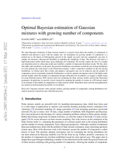 Optimal Bayesian estimation of Gaussian mixtures with growing number of
  components