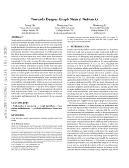 Towards Deeper Graph Neural Networks