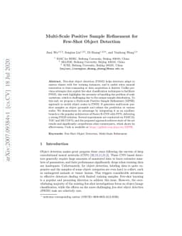 Multi-Scale Positive Sample Refinement for Few-Shot Object Detection
