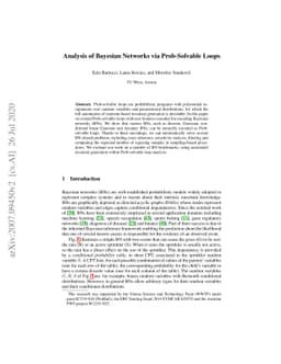 Analysis of Bayesian Networks via Prob-Solvable Loops