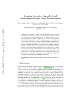 Learning Geometry-Dependent and Physics-Based Inverse Image
  Reconstruction