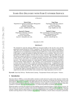 Same-Day Delivery with Fairness