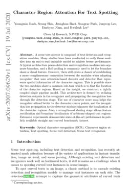 Character Region Attention For Text Spotting