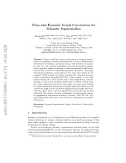 Class-wise Dynamic Graph Convolution for Semantic Segmentation