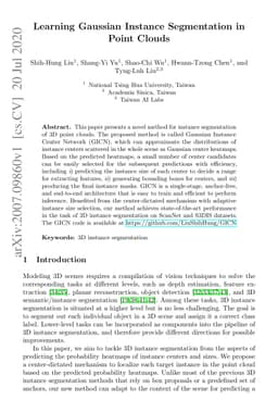 Learning Gaussian Instance Segmentation in Point Clouds
