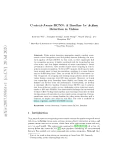 Context-Aware RCNN: A Baseline for Action Detection in Videos