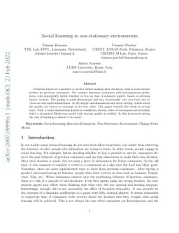 Social Learning in Non-Stationary Environments