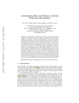 Investigating Bias and Fairness in Facial Expression Recognition