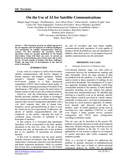 On the Use of AI for Satellite Communications