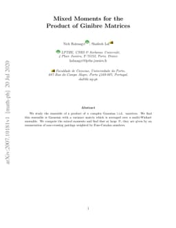 Mixed Moments for the Product of Ginibre Matrices