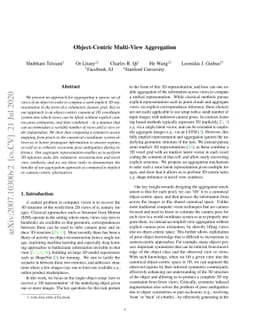 Object-Centric Multi-View Aggregation