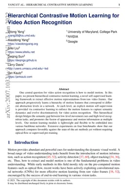 Hierarchical Contrastive Motion Learning for Video Action Recognition