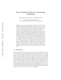 Phase Transition Behavior in Knowledge Compilation