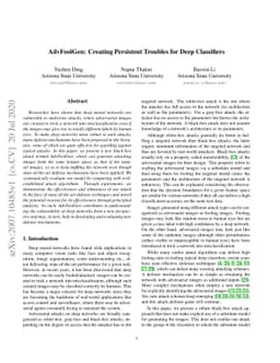 AdvFoolGen: Creating Persistent Troubles for Deep Classifiers