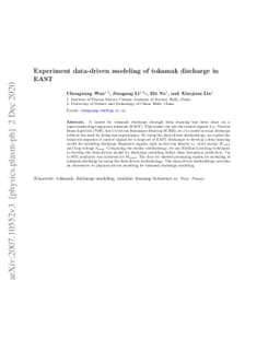 Experiment data-driven modeling of tokamak discharge in EAST