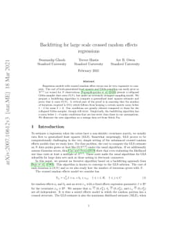 Backfitting for large scale crossed random effects regressions