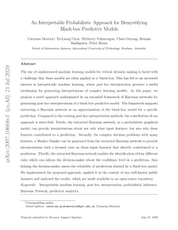An Interpretable Probabilistic Approach for Demystifying Black-box
  Predictive Models