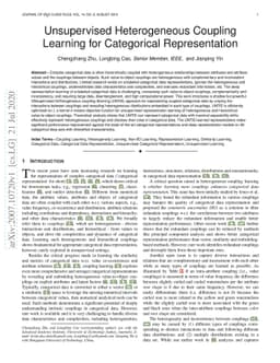 Unsupervised Heterogeneous Coupling Learning for Categorical
  Representation