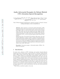 Audio Adversarial Examples for Robust Hybrid CTC/Attention Speech
  Recognition