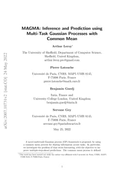 MAGMA: Inference and Prediction with Multi-Task Gaussian Processes