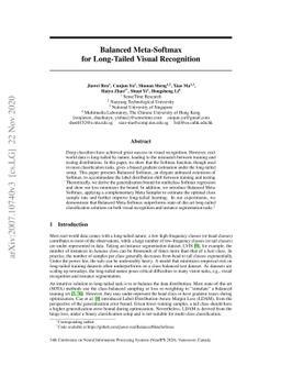 Balanced Meta-Softmax for Long-Tailed Visual Recognition