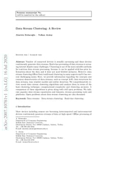 Data Stream Clustering: A Review